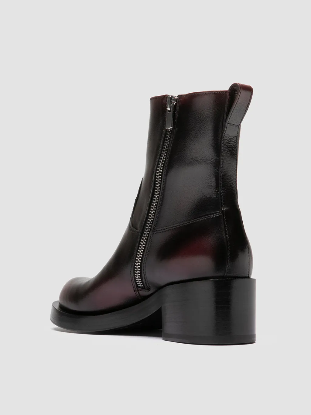 Women Officine Creative BRETT 005 - Burgundy Leather Zipped Boots