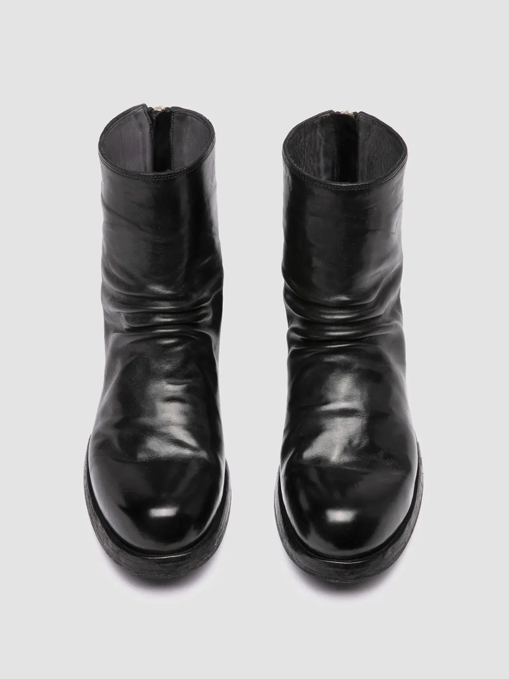 Women Officine Creative BULLA DD 303 - Black Leather Zipped Boots