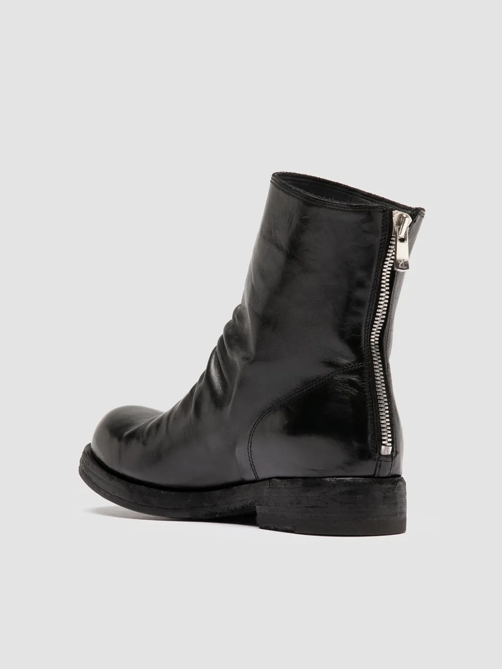 Women Officine Creative BULLA DD 303 - Black Leather Zipped Boots