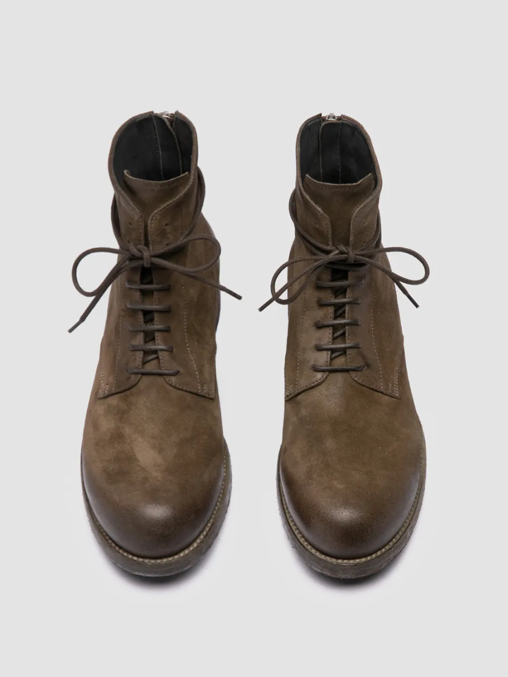 Officine Creative BULLA DD 102 - Green Suede Lace-up Boots