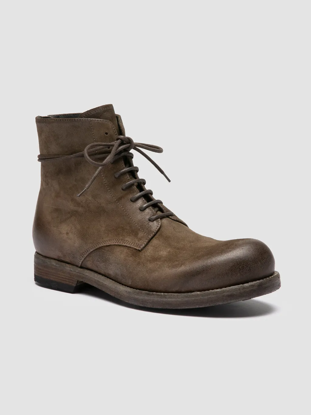 Officine Creative BULLA DD 102 - Green Suede Lace-up Boots