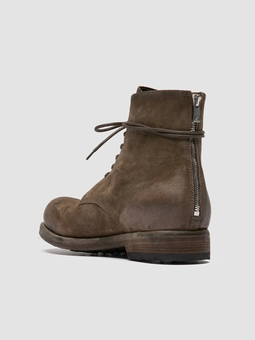 Officine Creative BULLA DD 102 - Green Suede Lace-up Boots