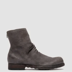 Officine Creative BULLA DD 103 - Grey Suede Zipped Boots