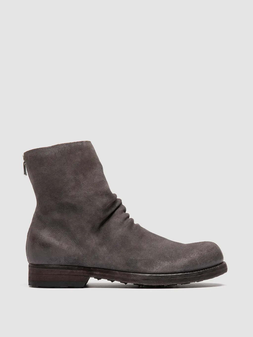 Officine Creative BULLA DD 103 - Grey Suede Zipped Boots