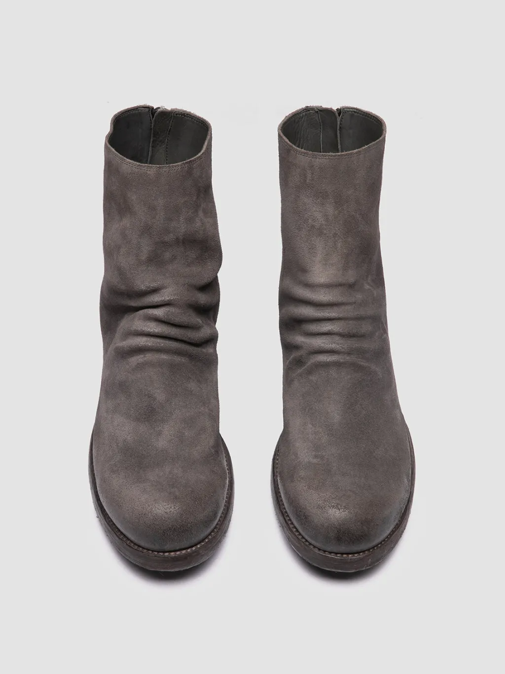Officine Creative BULLA DD 103 - Grey Suede Zipped Boots