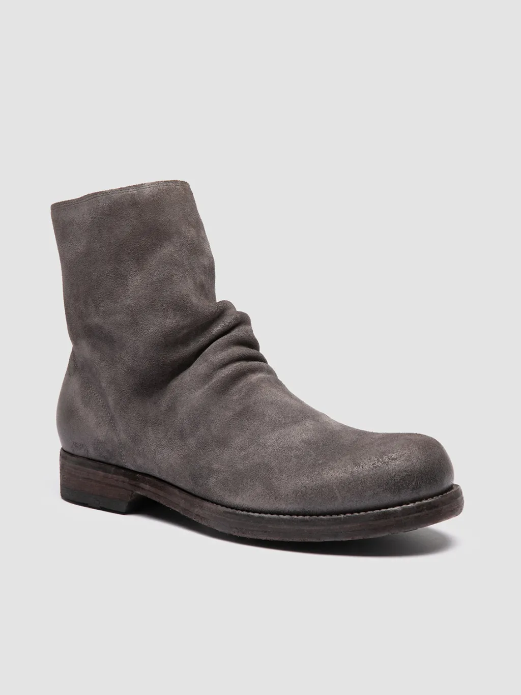 Officine Creative BULLA DD 103 - Grey Suede Zipped Boots