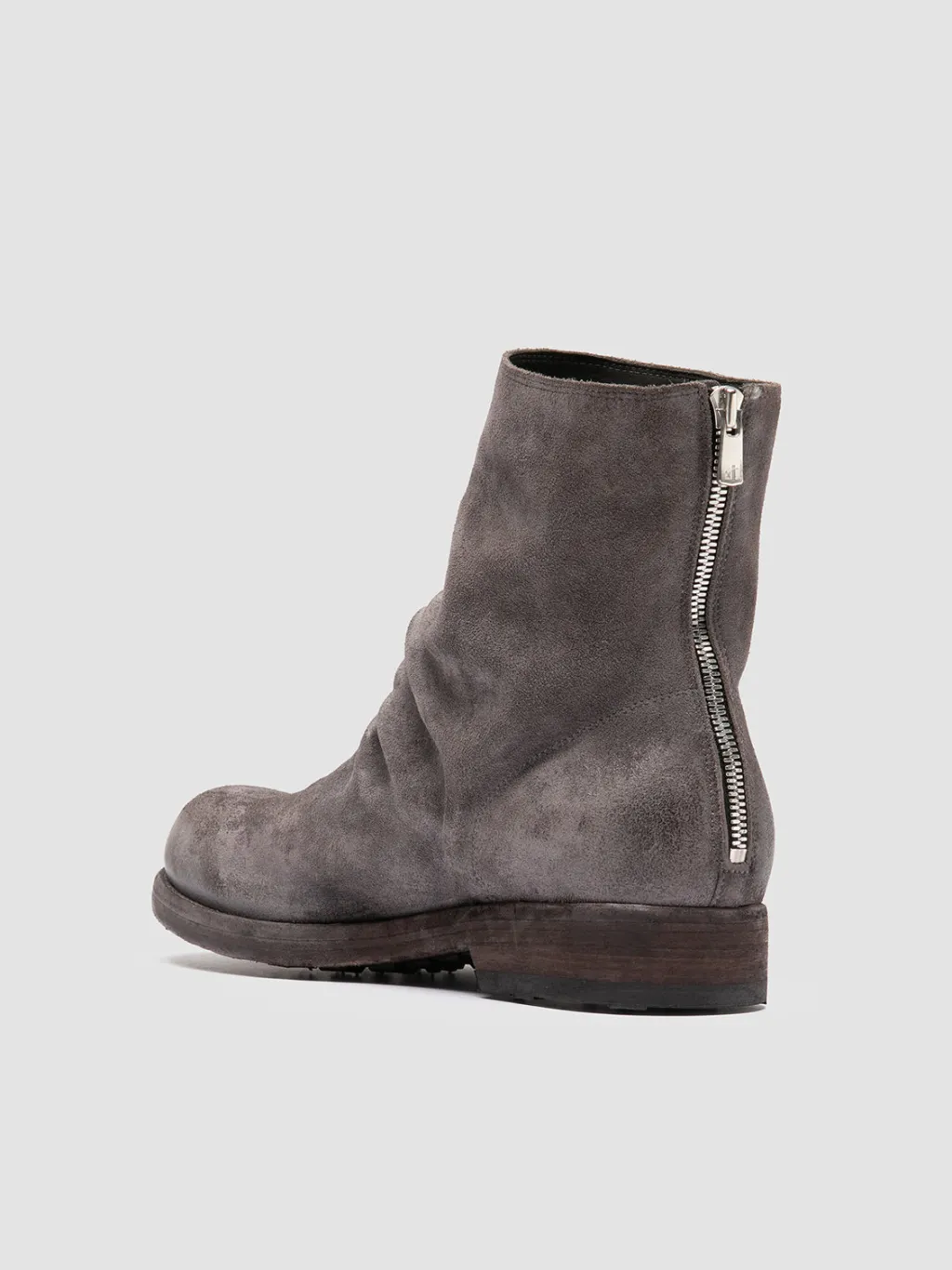 Officine Creative BULLA DD 103 - Grey Suede Zipped Boots