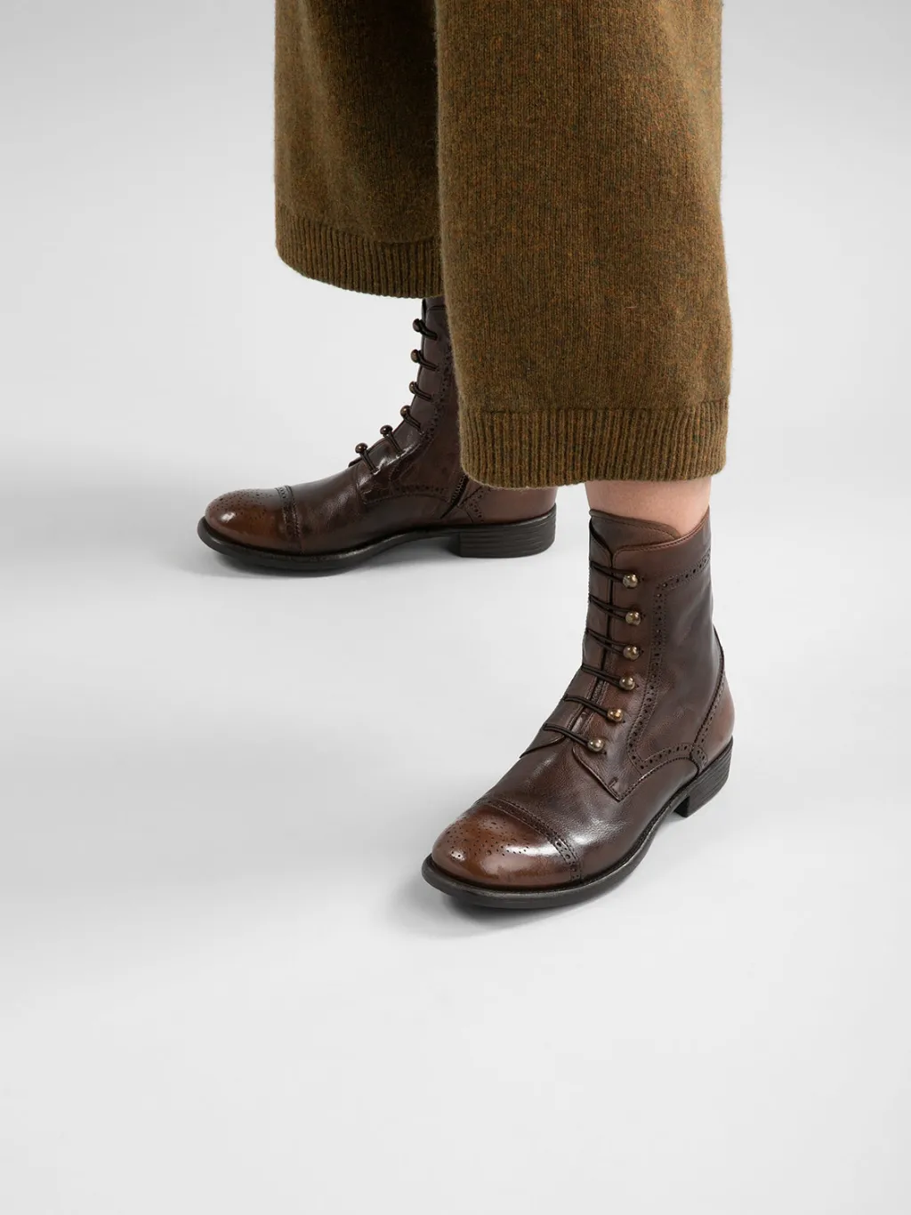 Women Officine Creative CALIXTE 023 - Leather Brogue Ankle Boots