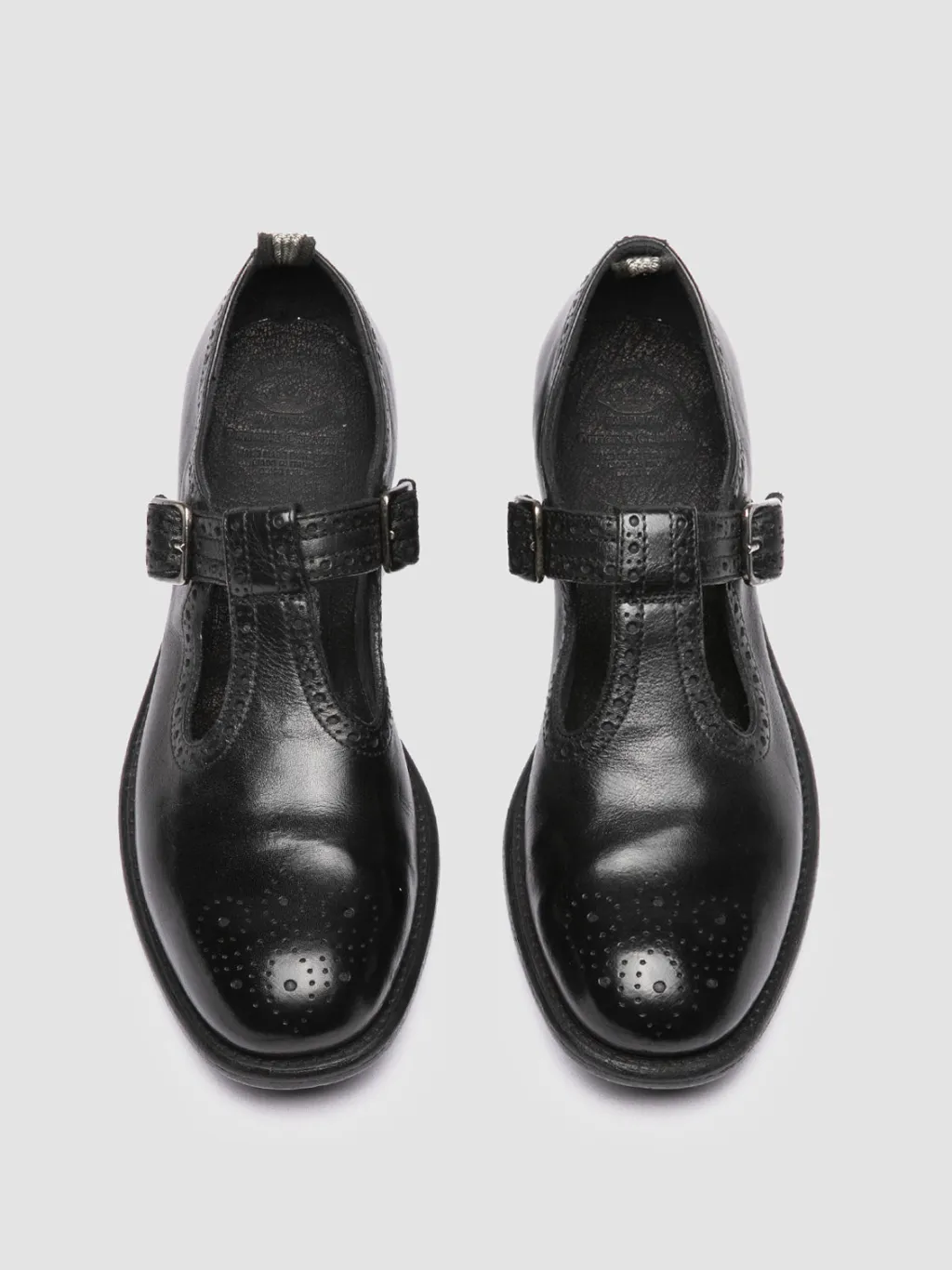Women Officine Creative CALIXTE 071 - Black Leather T-Bar Shoes