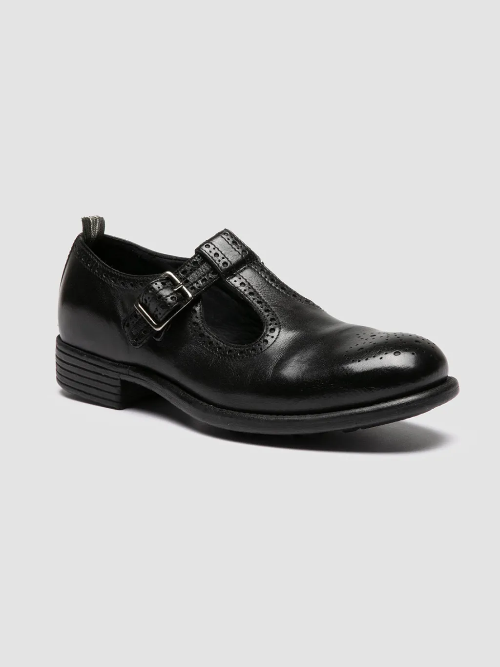 Women Officine Creative CALIXTE 071 - Black Leather T-Bar Shoes