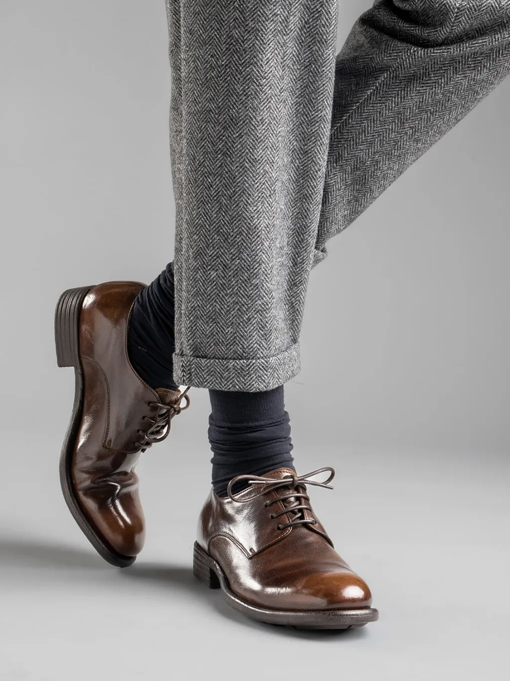 Women Officine Creative CALIXTE 001 - Brown Leather Derby Shoes