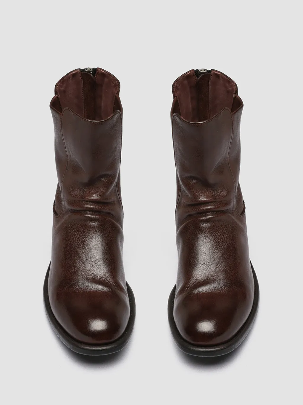 Women Officine Creative CALIXTE 049 - Brown Leather Zip Boots