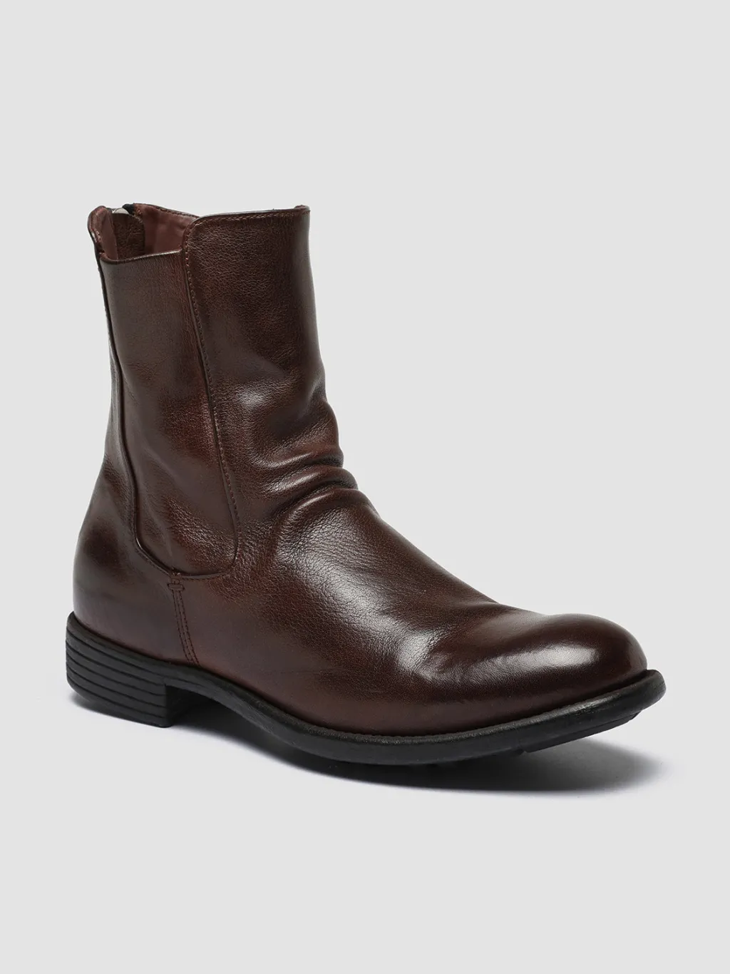 Women Officine Creative CALIXTE 049 - Brown Leather Zip Boots