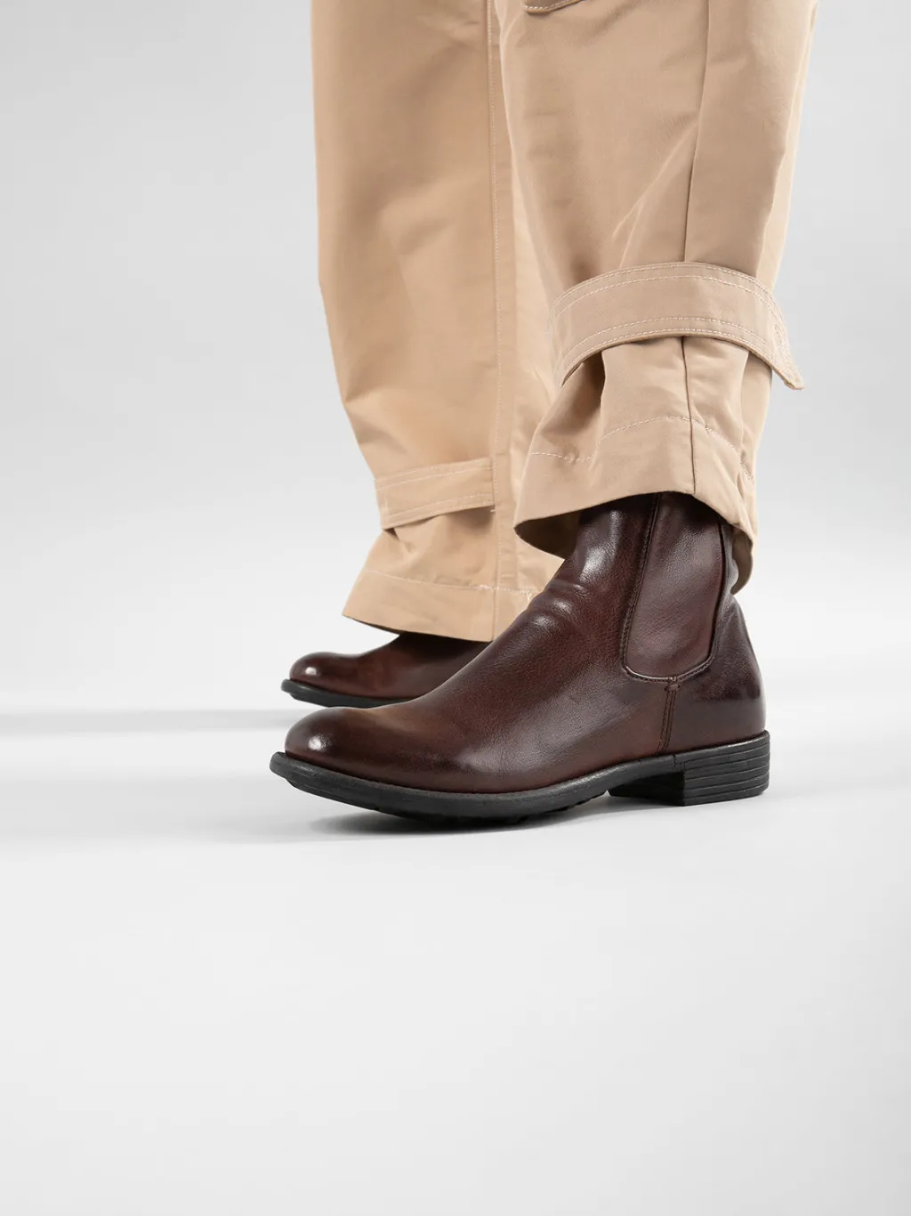 Women Officine Creative CALIXTE 049 - Brown Leather Zip Boots
