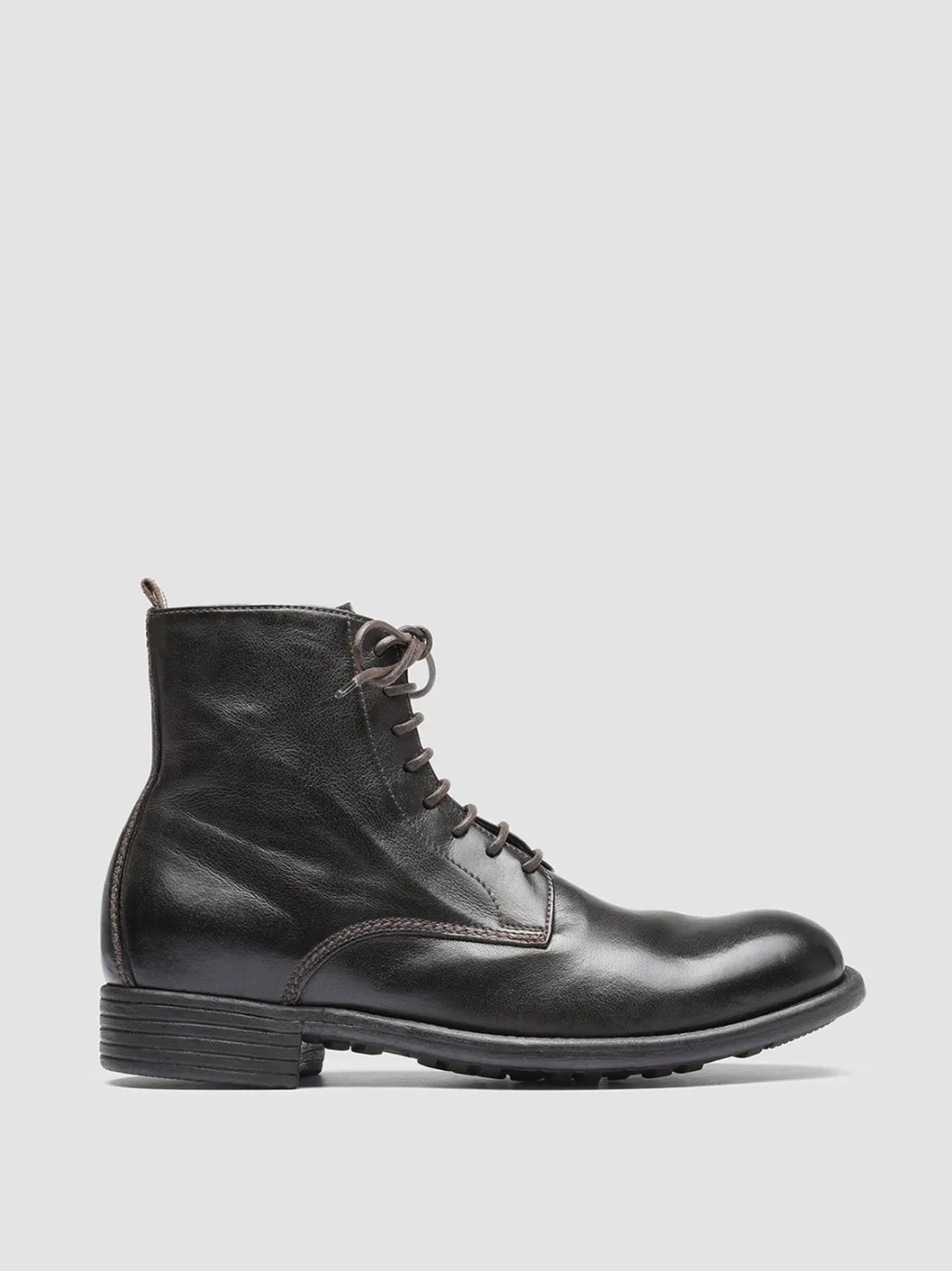 Women Officine Creative CALIXTE 002 - Brown Zipped Leather Booties
