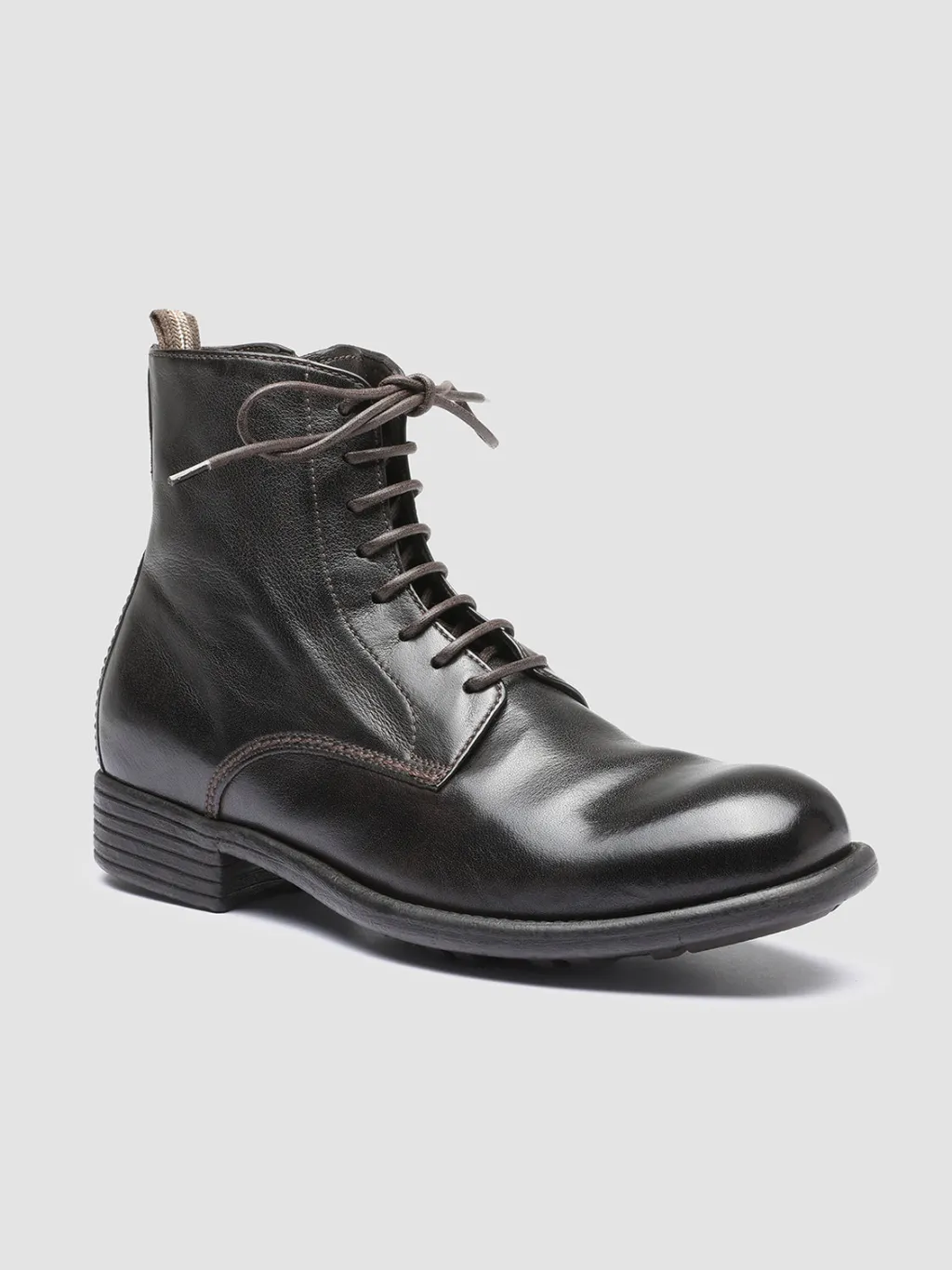 Women Officine Creative CALIXTE 002 - Brown Zipped Leather Booties