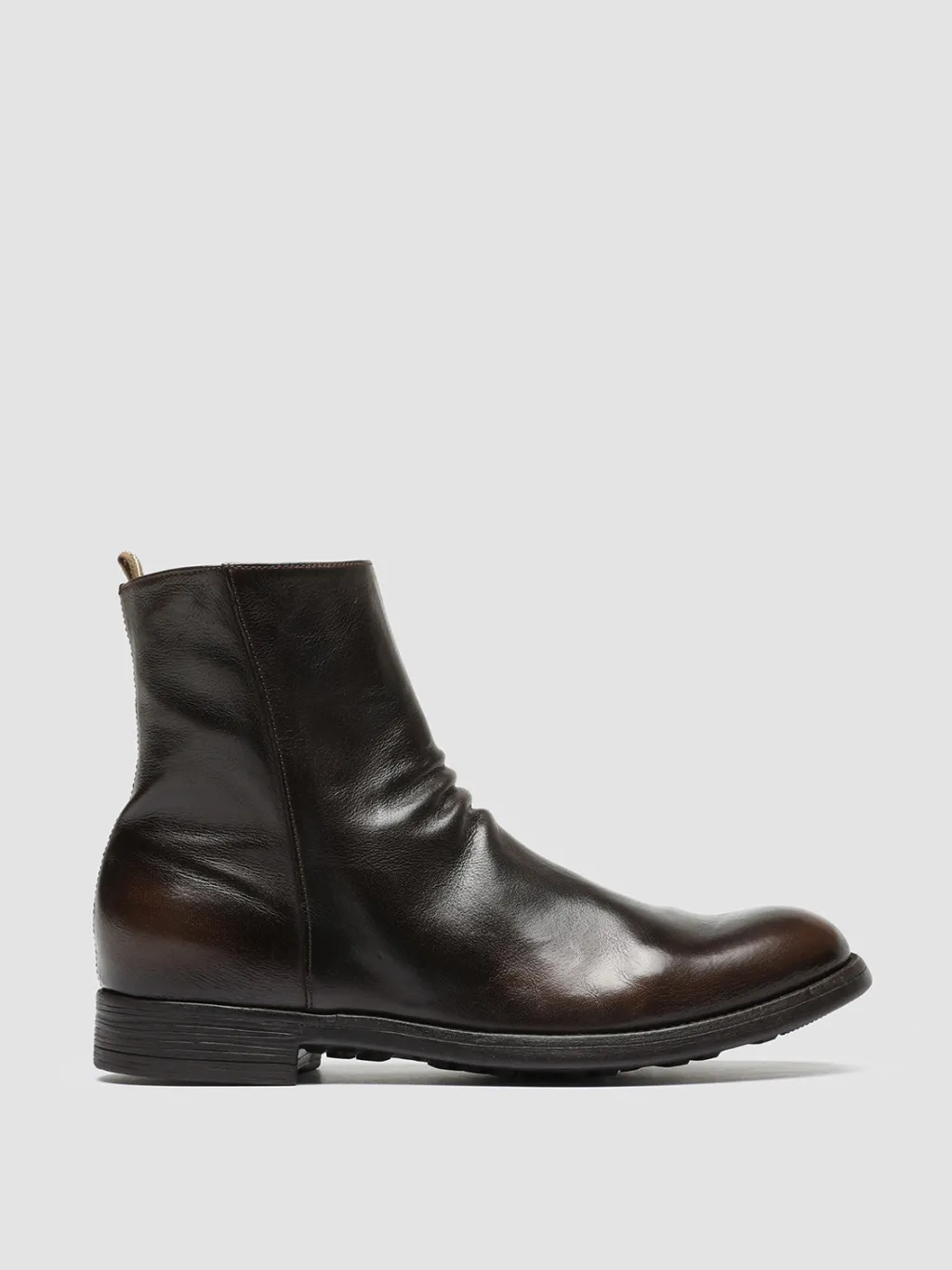 Officine Creative CHRONICLE 058 - Brown Leather Zip Boots