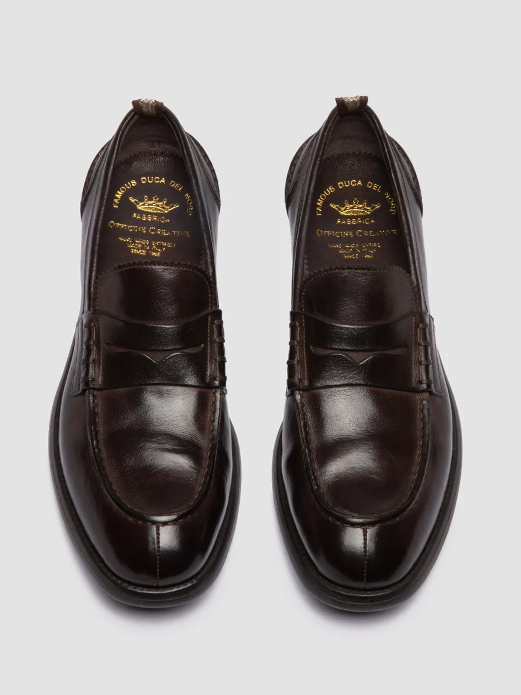 Officine Creative CHRONICLE 056 - Brown Leather Penny Loafers