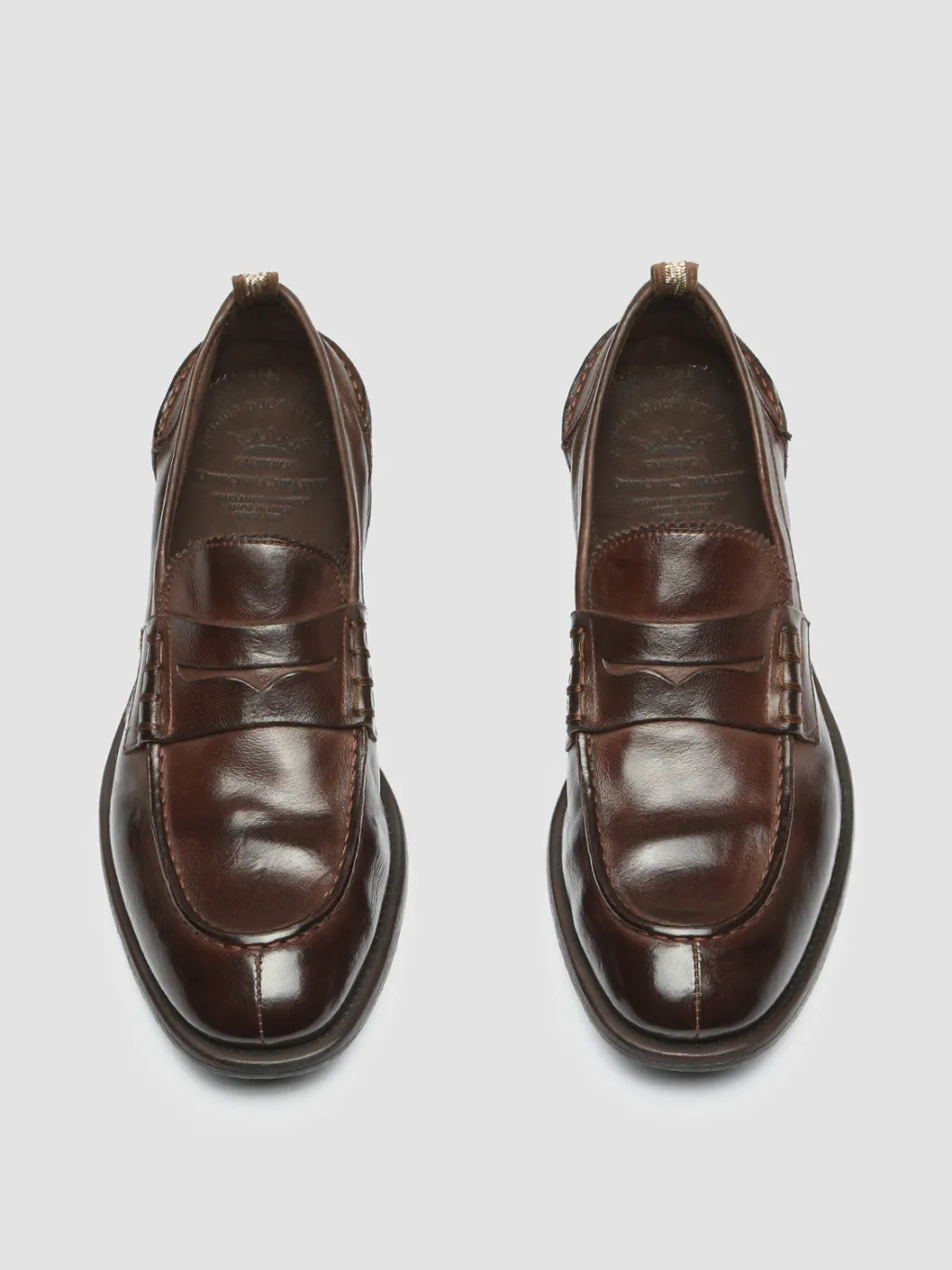 Officine Creative CHRONICLE 144 - Brown Leather Penny Loafers