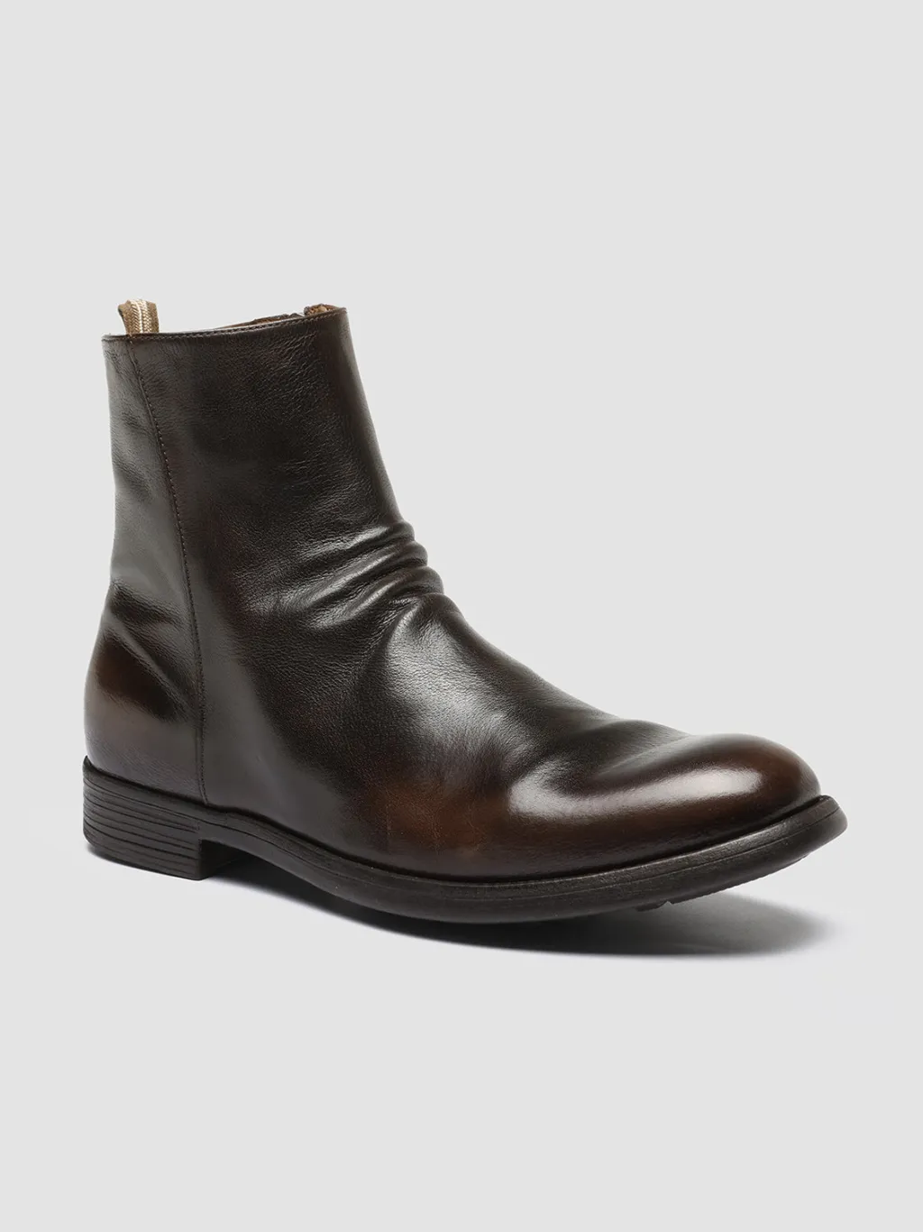 Officine Creative CHRONICLE 058 - Brown Leather Zip Boots