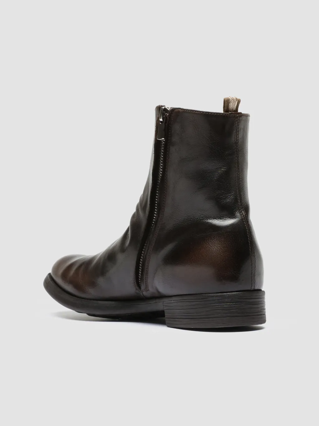 Officine Creative CHRONICLE 058 - Brown Leather Zip Boots
