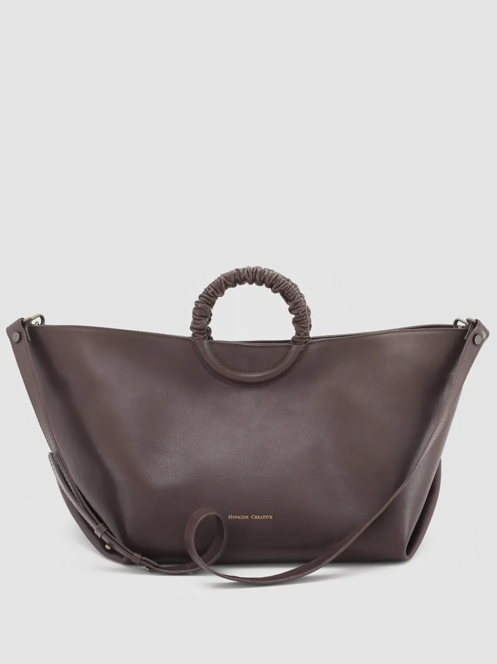 Women Officine Creative CIRCLE 15 - Brown Leather Handle Bag