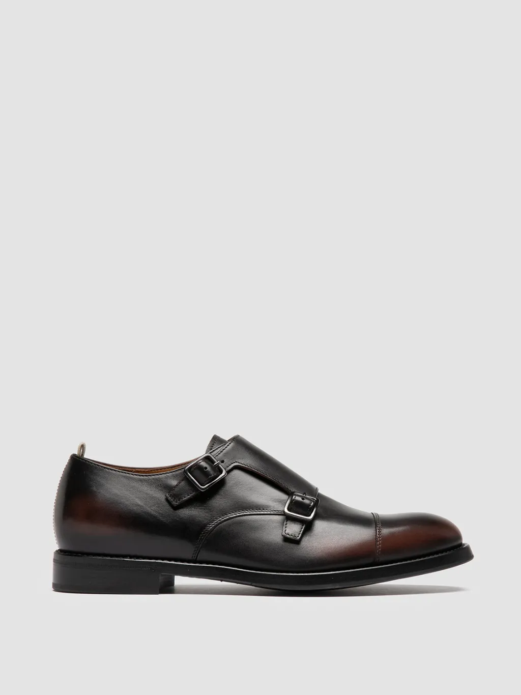 Officine Creative CONSULTANT 004 - Brown Leather Monk Shoes
