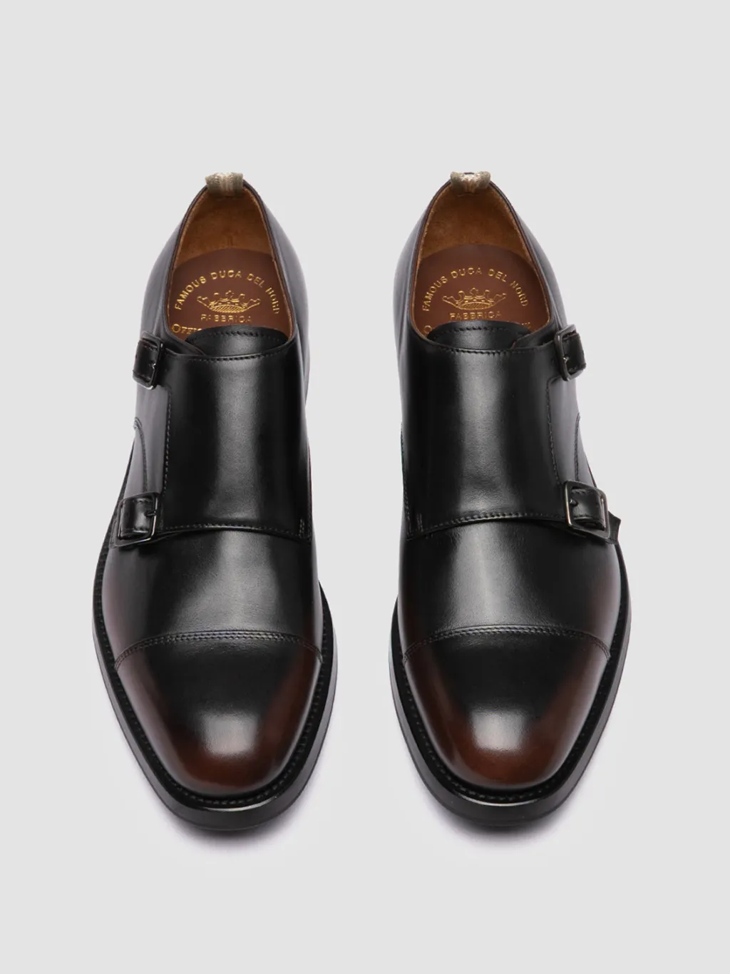 Officine Creative CONSULTANT 004 - Brown Leather Monk Shoes
