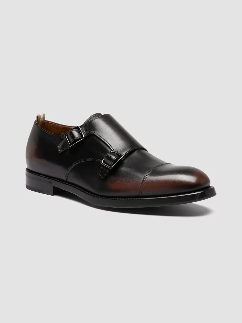 Officine Creative CONSULTANT 004 - Brown Leather Monk Shoes