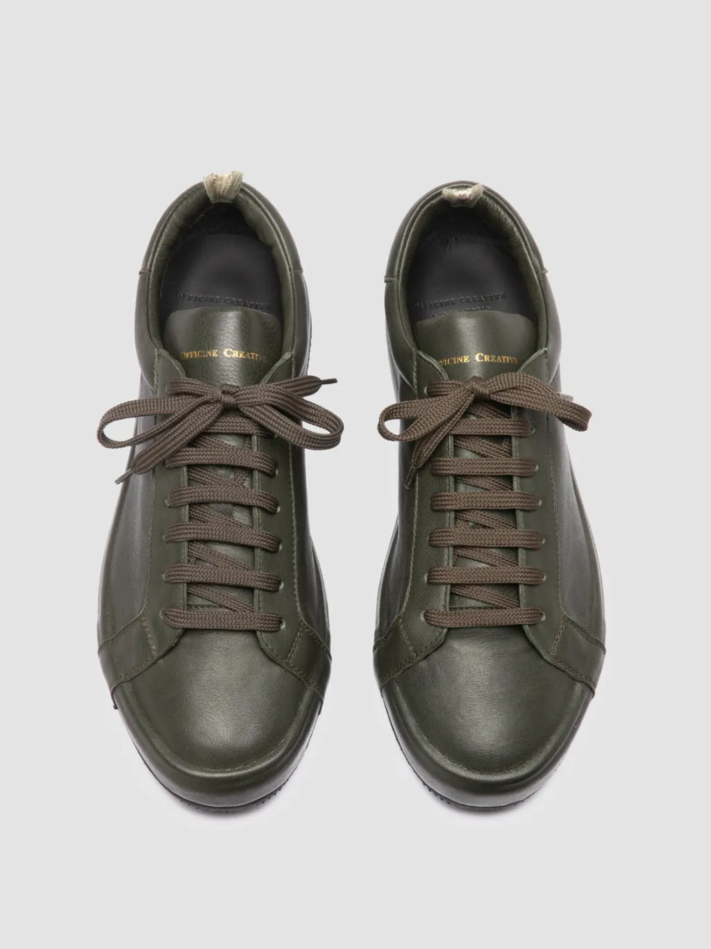 Officine Creative CORE 001 - Green Leather Sneakers