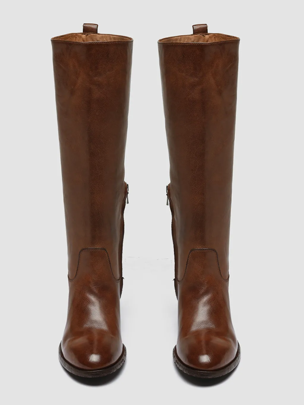 Women Officine Creative DENNER 116 - Brown Leather Zip Boots