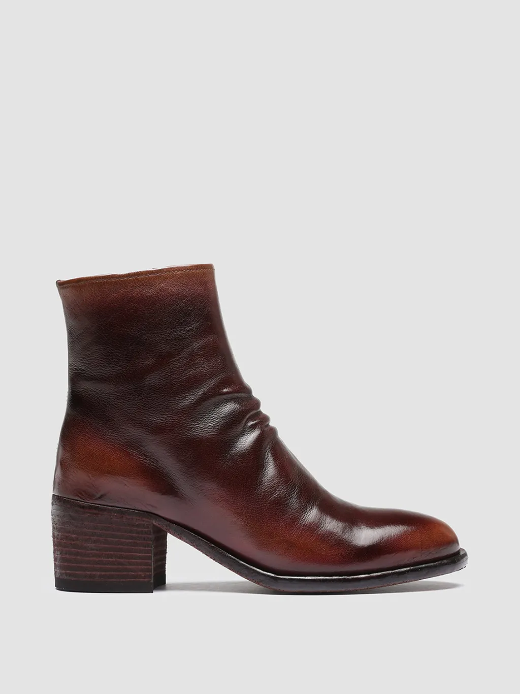 Women Officine Creative DENNER 101 - Burgundy Leather Ankle Boots