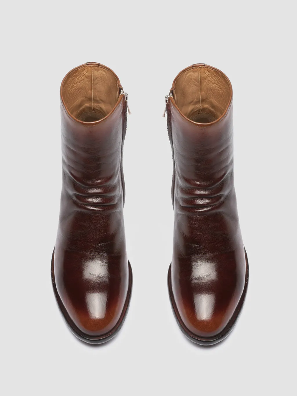Women Officine Creative DENNER 101 - Burgundy Leather Ankle Boots