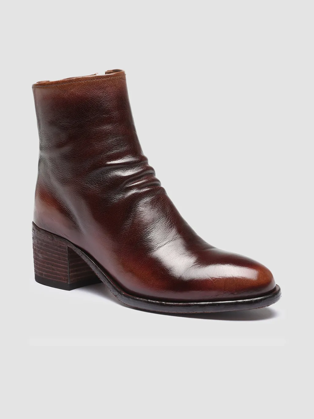 Women Officine Creative DENNER 101 - Burgundy Leather Ankle Boots