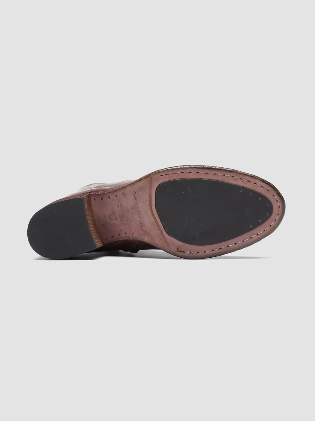 Women Officine Creative DENNER 101 - Burgundy Leather Ankle Boots