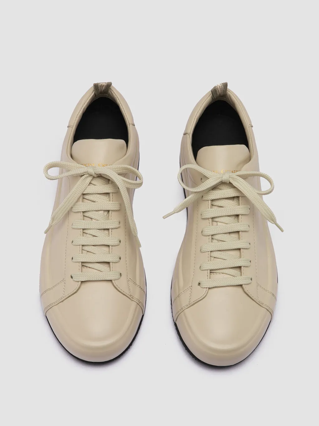 Women Officine Creative EASY 101 - Ivory Leather Low Top Sneakers