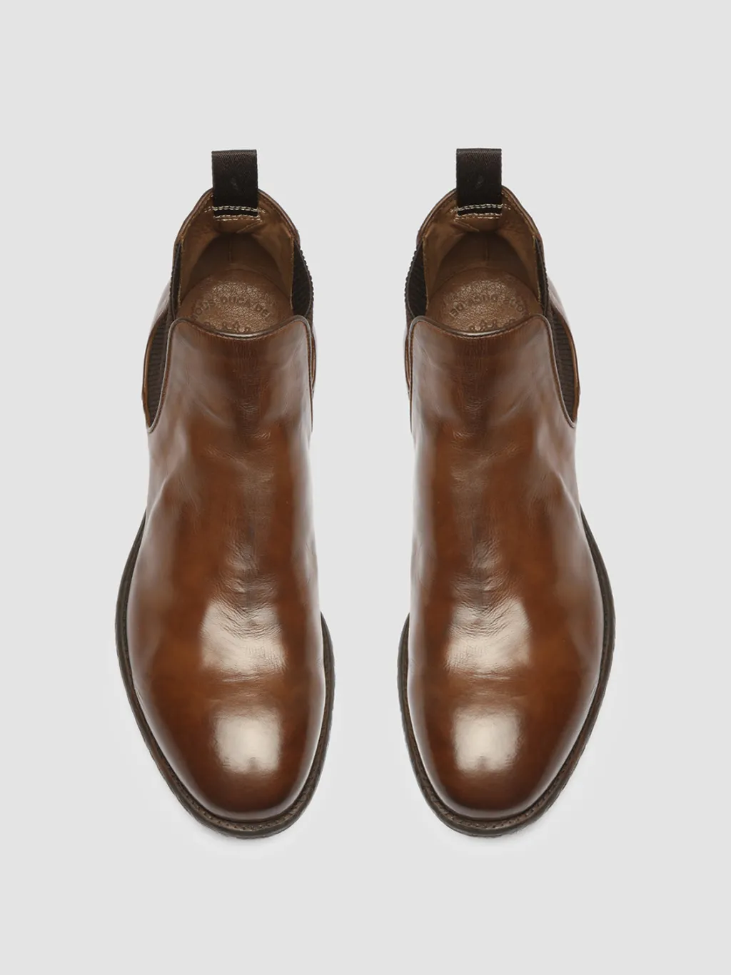 Officine Creative EMORY 012 - Brown Leather Chelsea Boots
