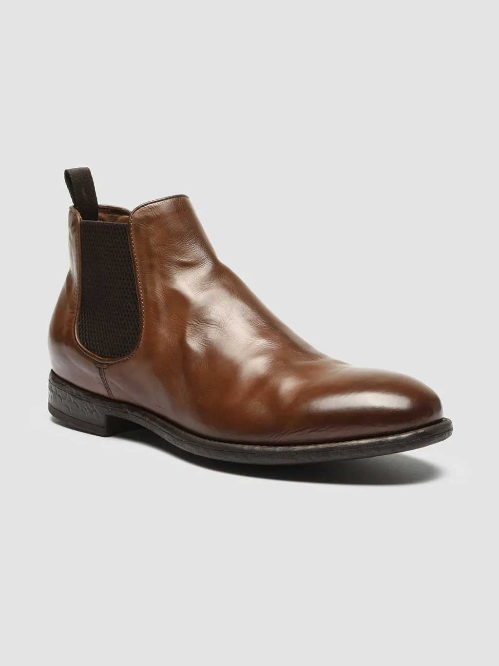 Officine Creative EMORY 012 - Brown Leather Chelsea Boots