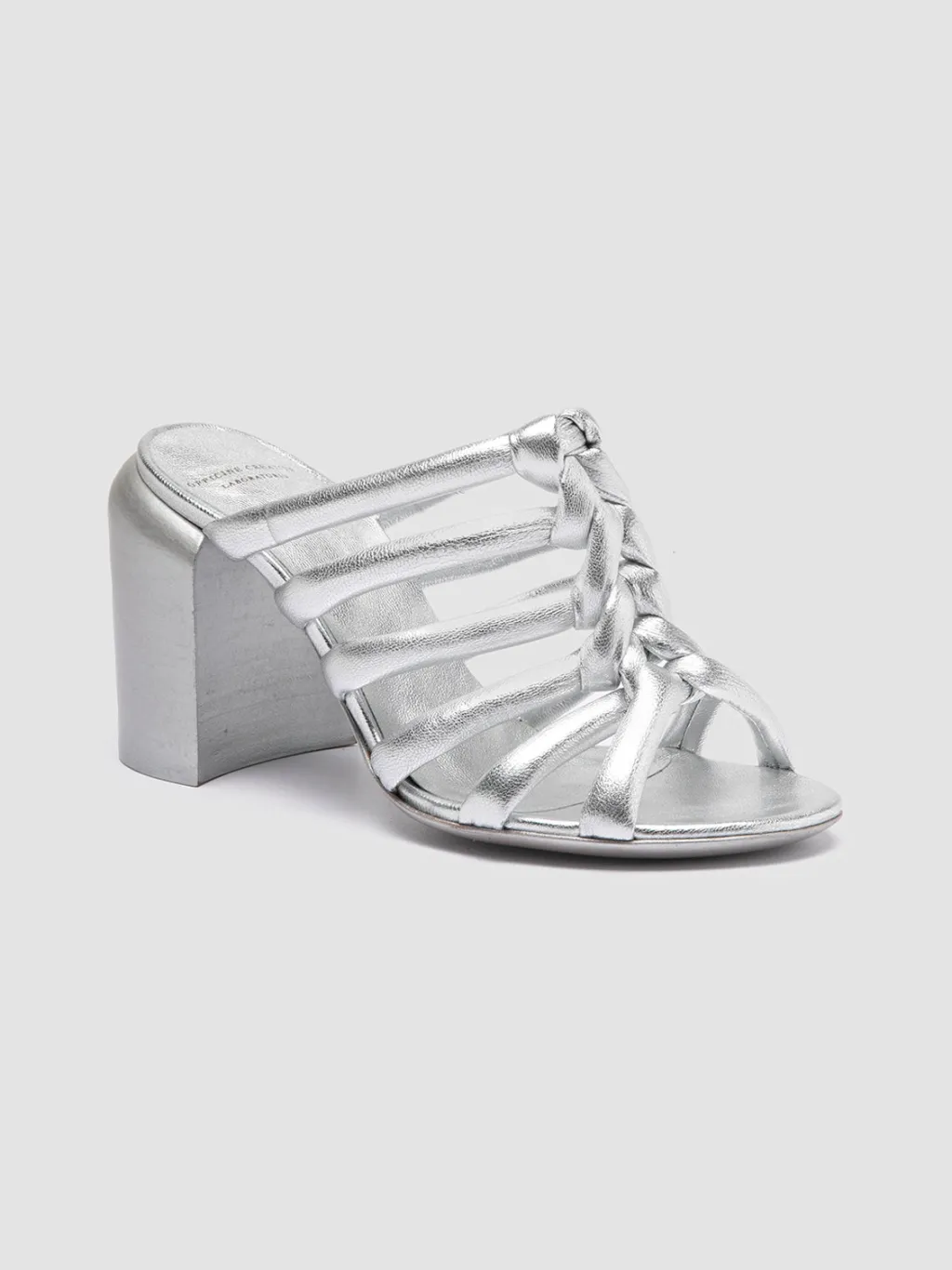 Women Officine Creative ESTHER 026 - Silver Leather Slide Sandals