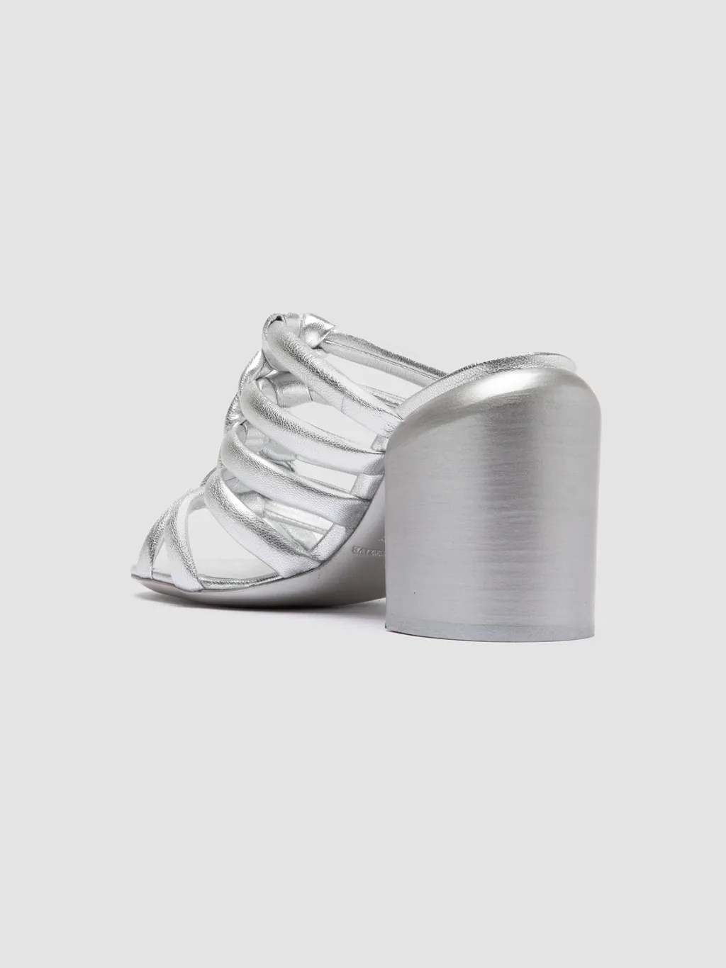 Women Officine Creative ESTHER 026 - Silver Leather Slide Sandals