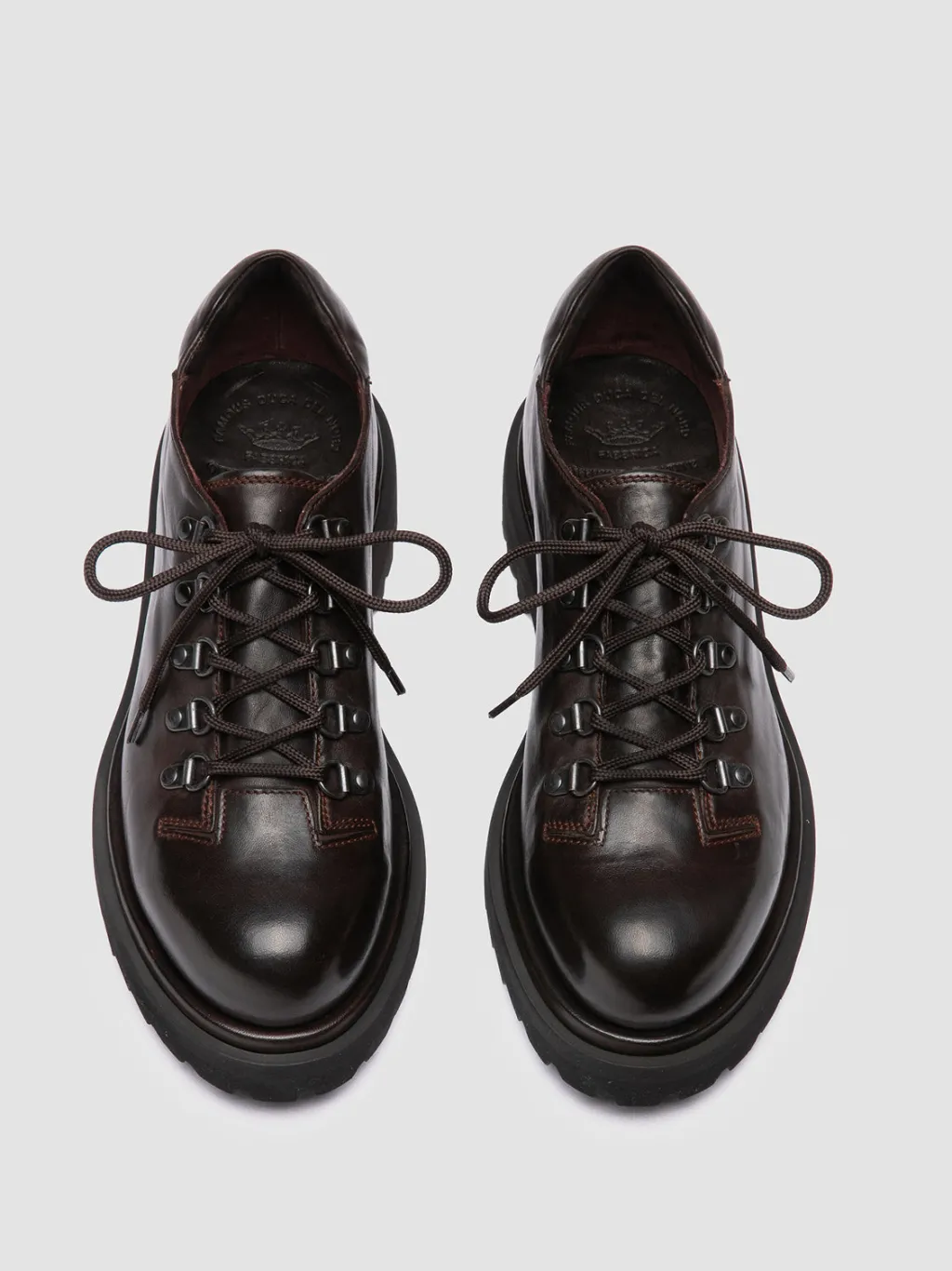 Officine Creative EVENTUAL DD 105 - Brown Leather Derby Shoes