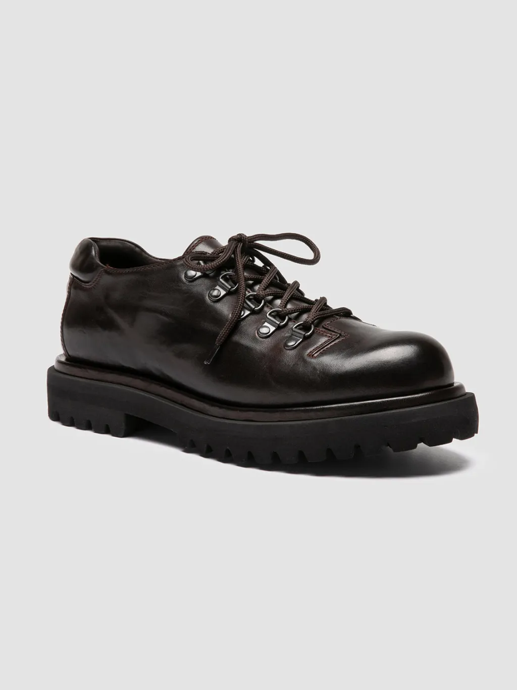 Officine Creative EVENTUAL DD 105 - Brown Leather Derby Shoes