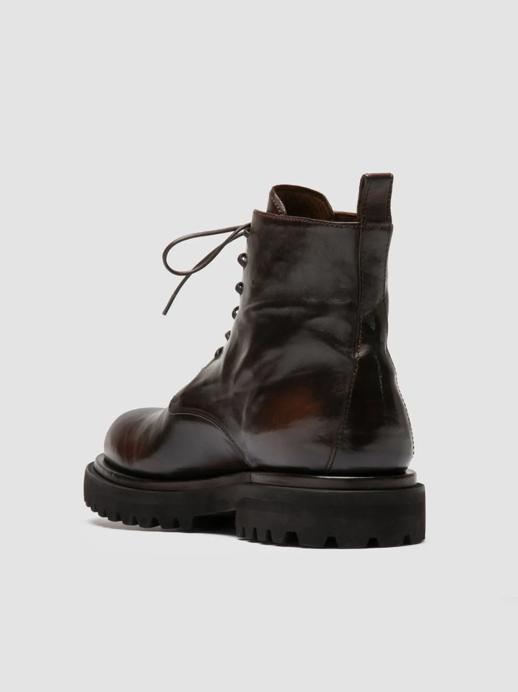 Officine Creative EVENTUAL DD 102 - Brown Leather Lace-up Boots