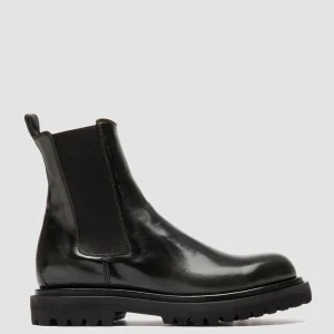 Officine Creative EVENTUAL DD 103 - Green Leather Chelsea Boots