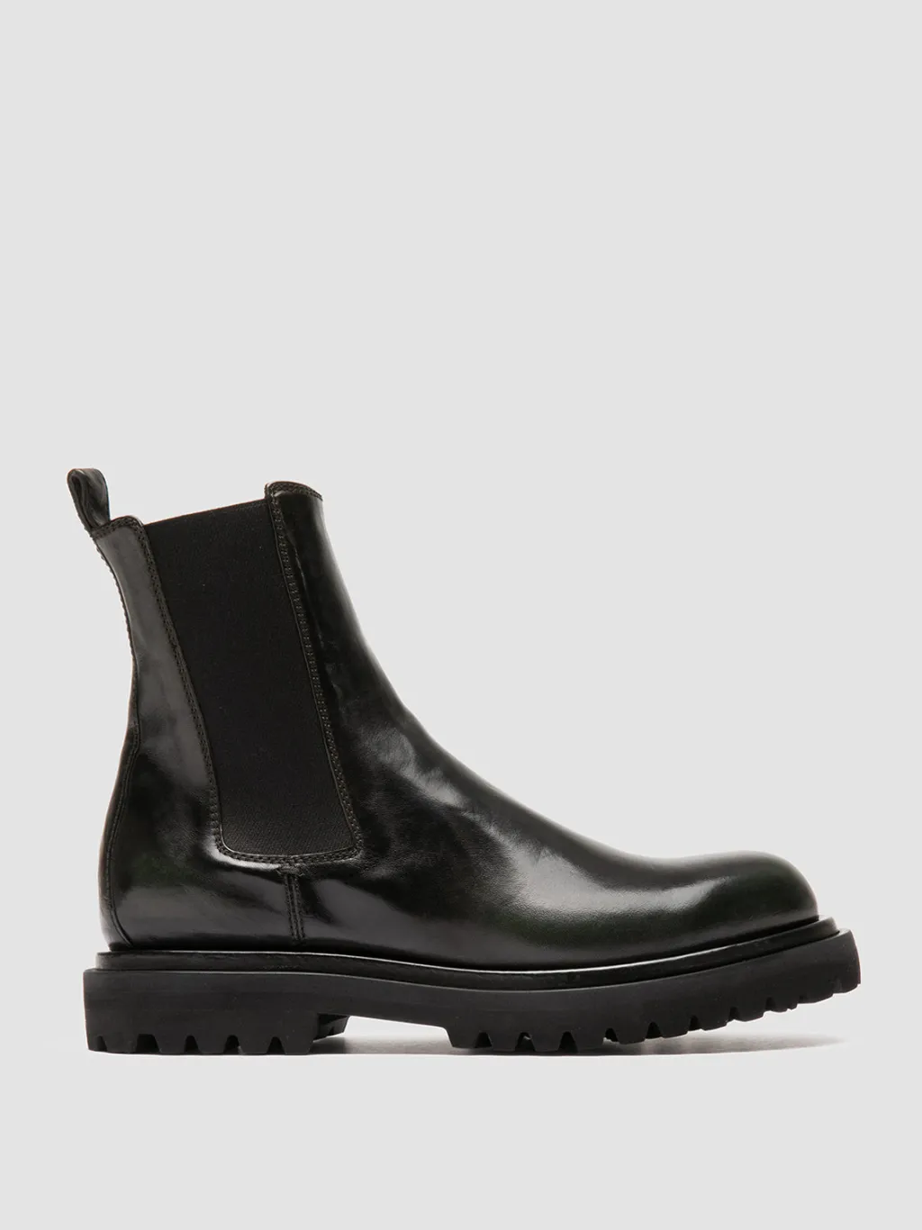 Officine Creative EVENTUAL DD 103 - Green Leather Chelsea Boots
