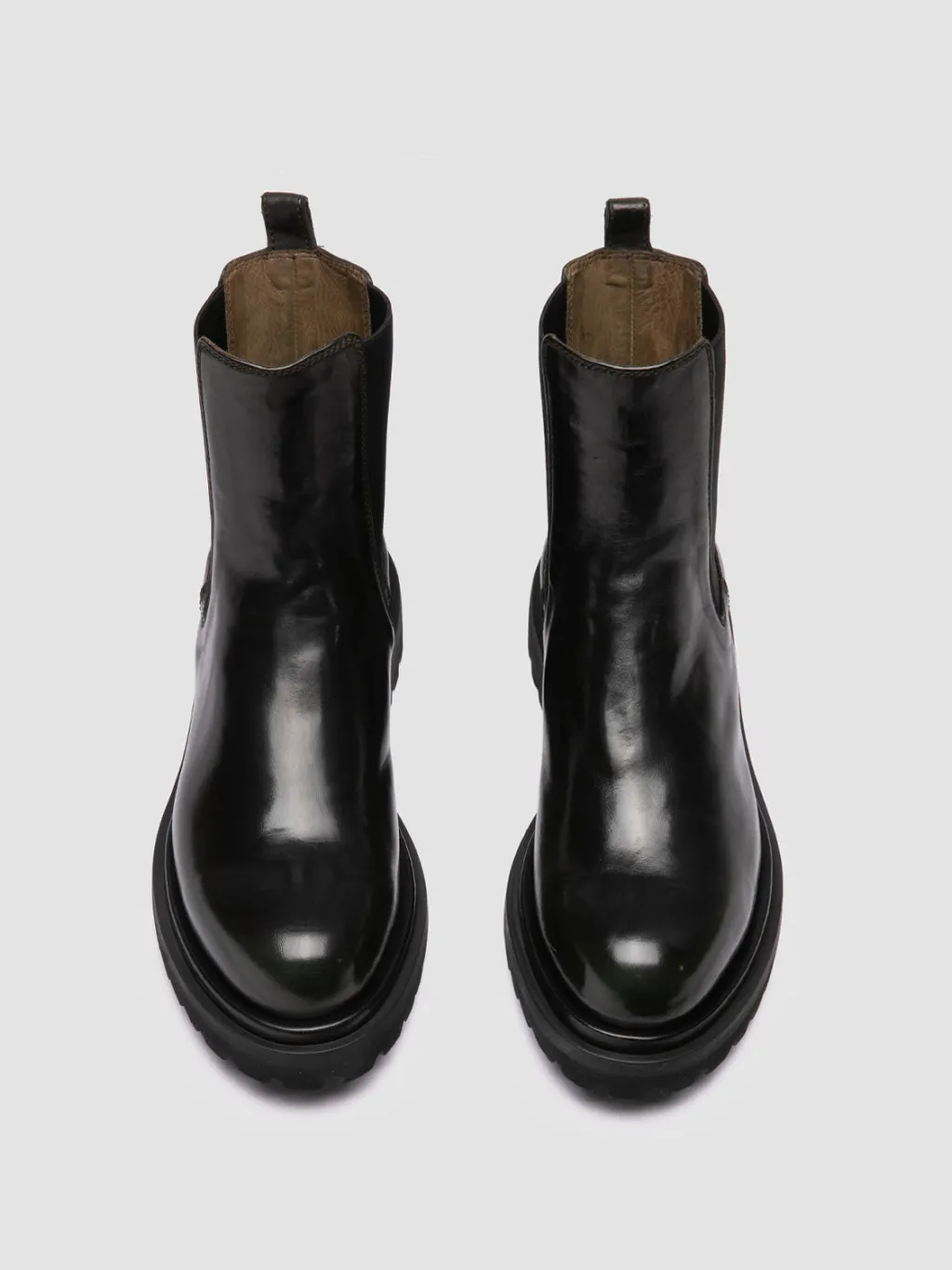 Officine Creative EVENTUAL DD 103 - Green Leather Chelsea Boots