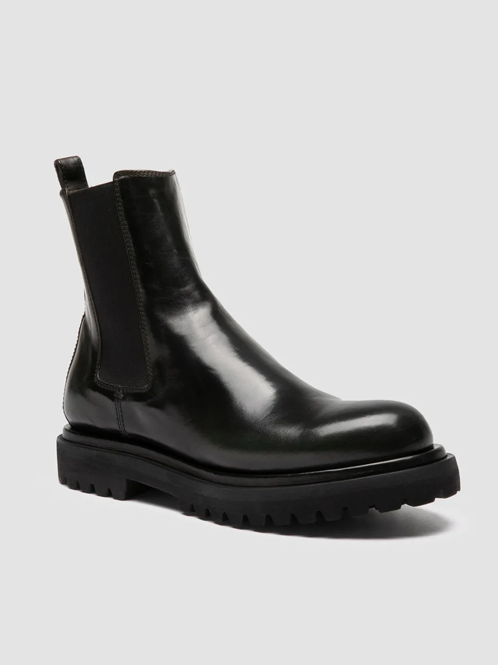 Officine Creative EVENTUAL DD 103 - Green Leather Chelsea Boots