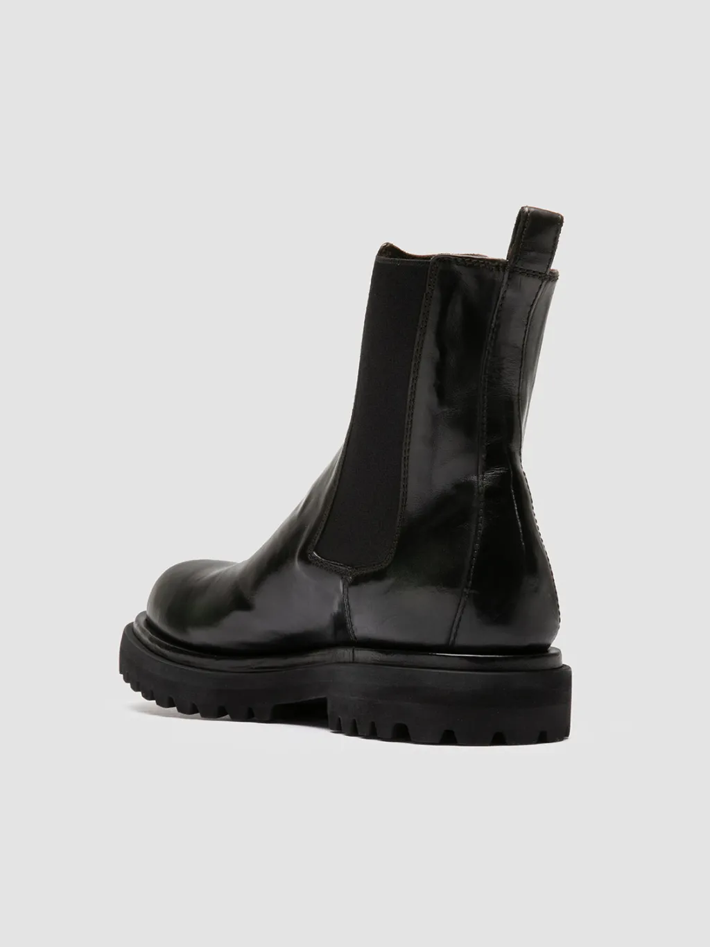 Officine Creative EVENTUAL DD 103 - Green Leather Chelsea Boots
