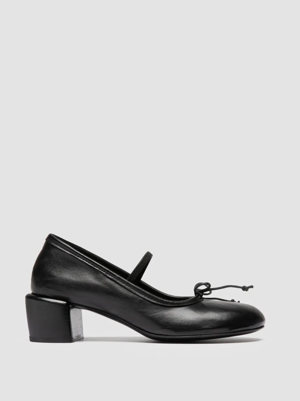 Women Officine Creative FLORE 001 - Black Leather Ballerina Shoes