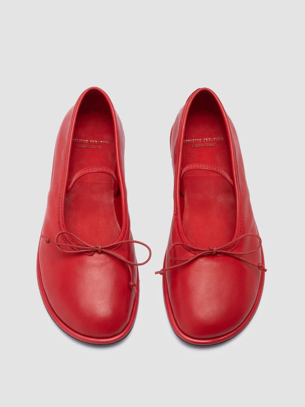 Women Officine Creative FONTAYNE 001 - Red Leather Ballerina Shoes